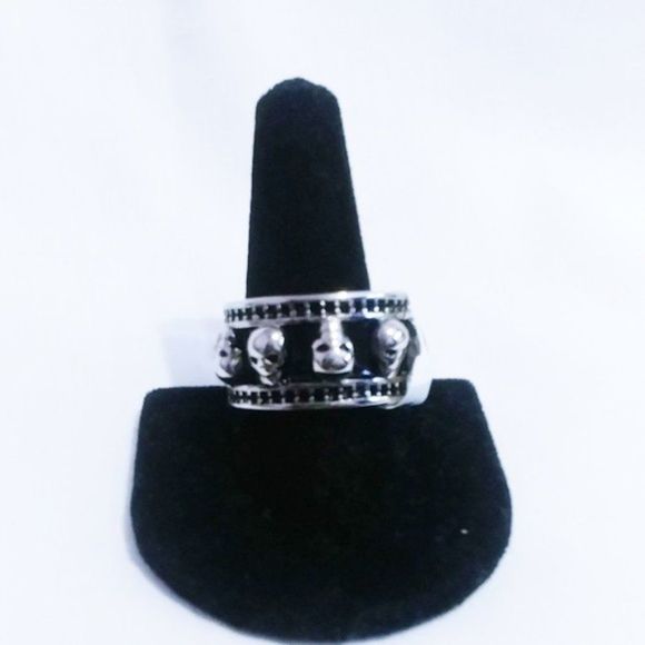 Skull Head Stainless Steel Ring Size 12 - Picture 3 of 6